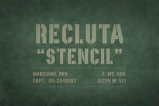 Recluta: Bold Stencil Font for Impactful Design
